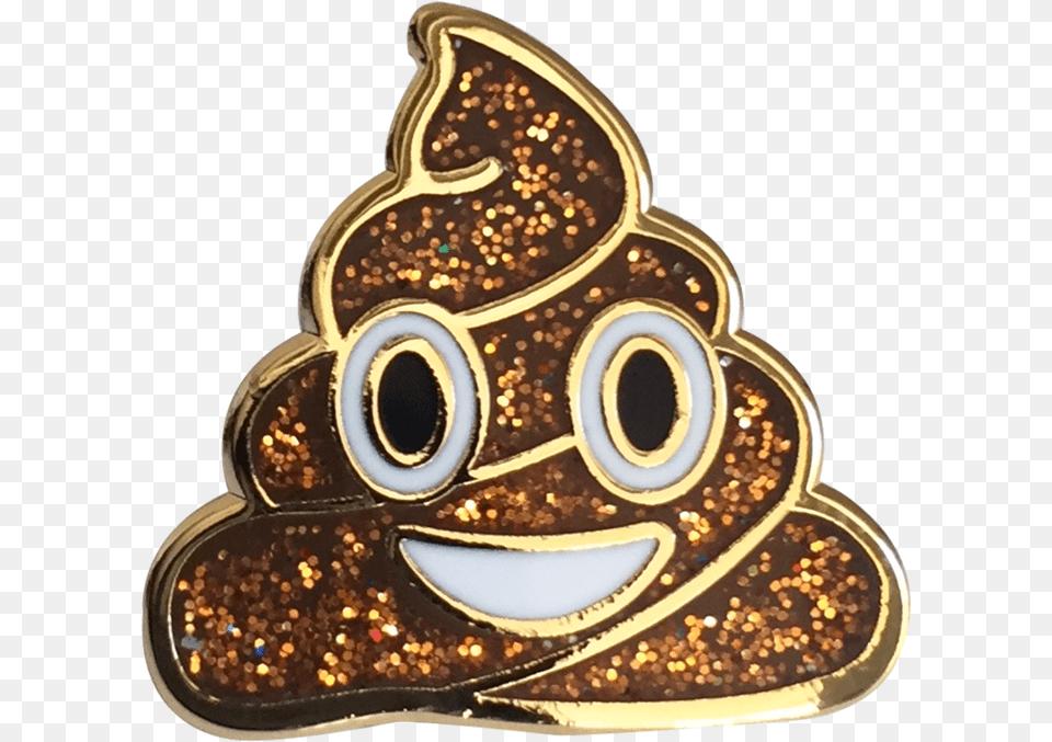 Gold Glitter Poop Emoji, Accessories, Earring, Jewelry, Bag Png Image