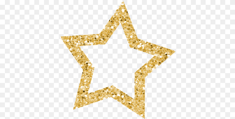 Gold Glitter Star, Star Symbol, Symbol, Cross Free Png Download