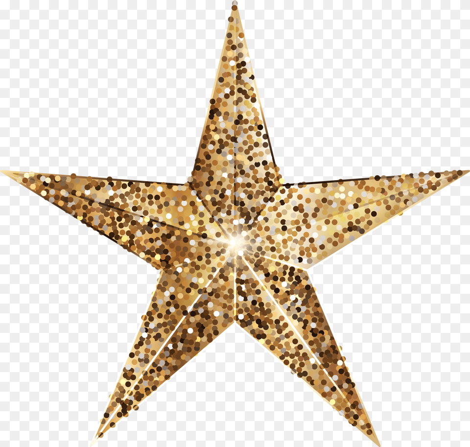 Gold Glitter Star Transparent Cartoon Jingfm Free Png Download