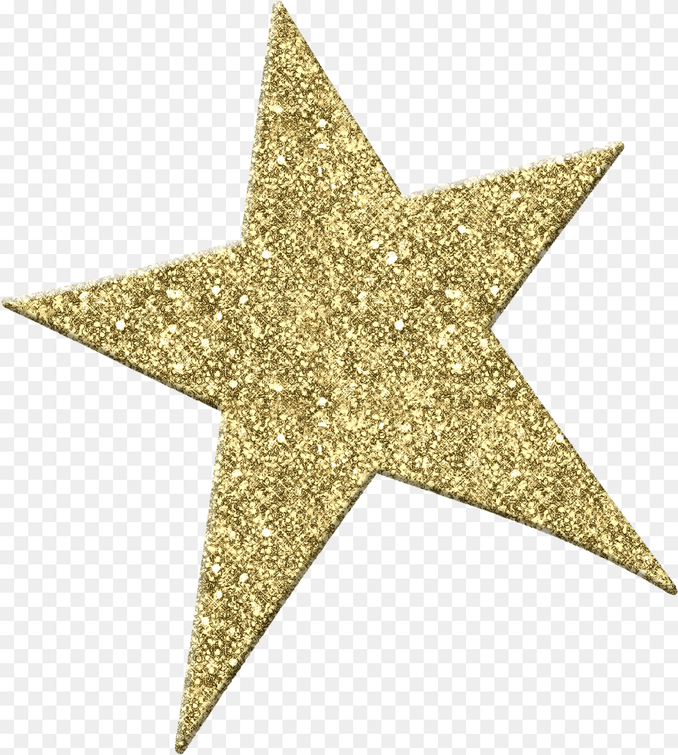 Gold Glitter Stars Star Clipart Gold Glitter Star Transparent, Cross, Star Symbol, Symbol Free Png Download