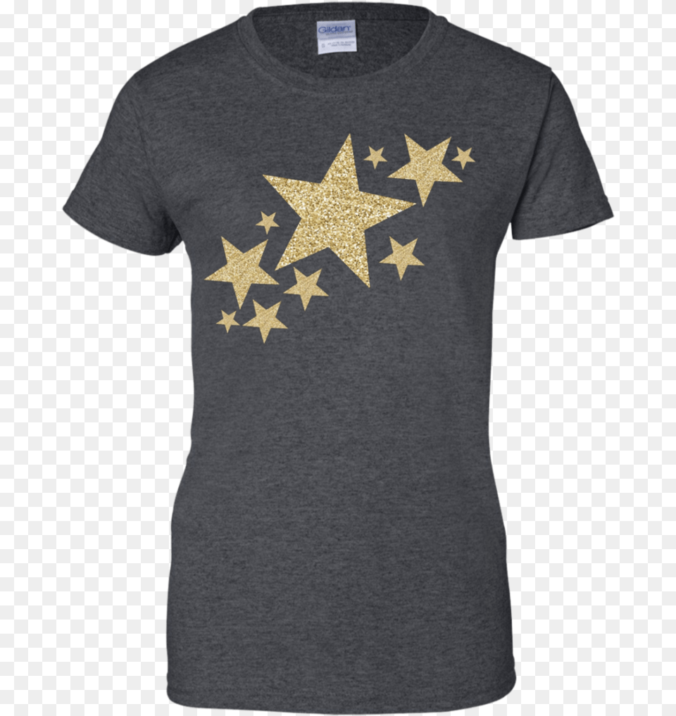 Gold Glitter Stars Streak Apparel Shirt, Clothing, T-shirt, Star Symbol, Symbol Png