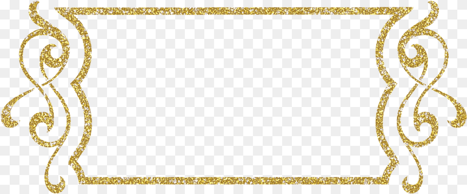 Gold Glitters Frame, Blackboard Png Image