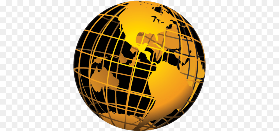 Gold Globe Clipart Black And Gold Globe, Astronomy, Outer Space, Planet, Sphere Png
