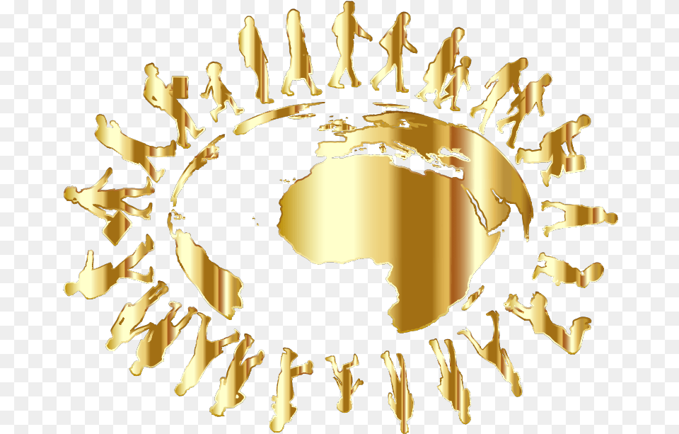 Gold Globe Images In Gold Transparent Globe Logo, Person, Baby Free Png Download
