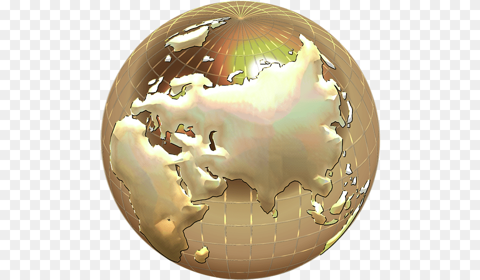 Gold Globe Picture Earth, Astronomy, Outer Space, Planet, Sphere Png