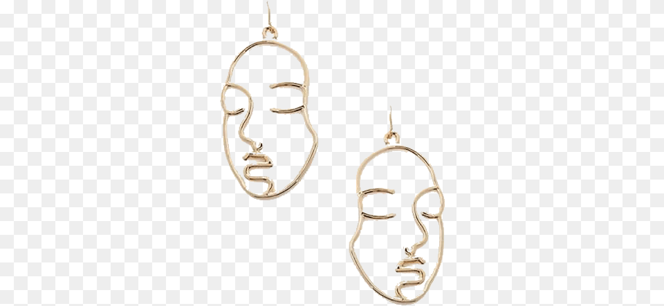 Gold Goldaesthetic Earrings Aesthetic Freetoedit Face Earrings Forever, Accessories, Earring, Jewelry, Locket Png Image