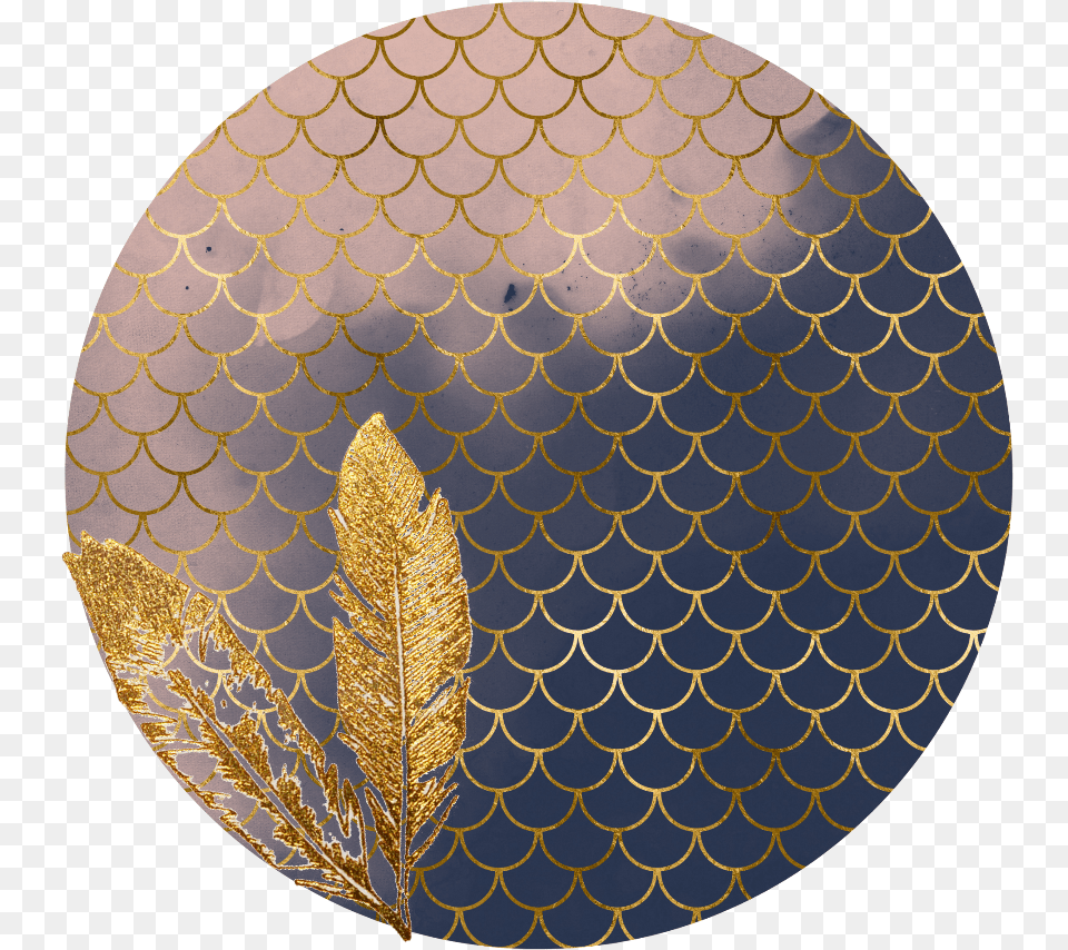 Gold Golden Pattern Template Round Feather Saint Mary Of The Way Parish, Sphere, Photography, Outdoors, Night Free Png