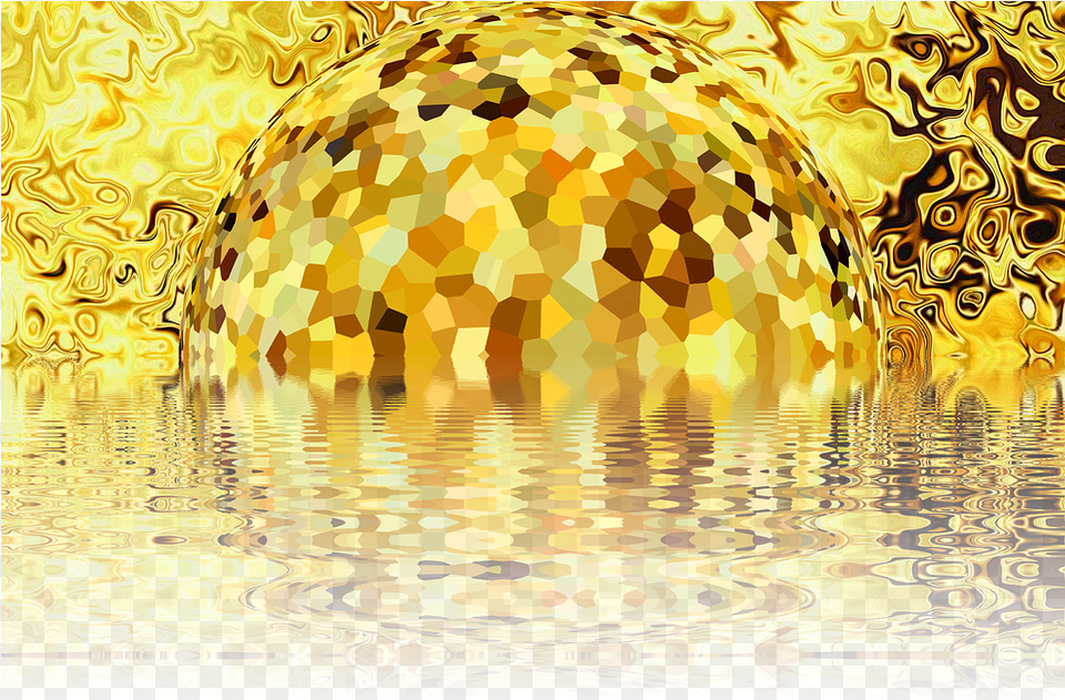 Gold Graphic Efeito Preto, Art, Nature, Outdoors, Water Free Png Download