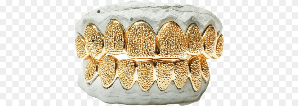 Gold Grillz 10k Diamond Dust Grillz, Accessories, Seafood, Sea Life, Jewelry Free Transparent Png