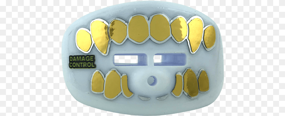 Gold Grillz Pacifier Mouthpeice Circle Png Image