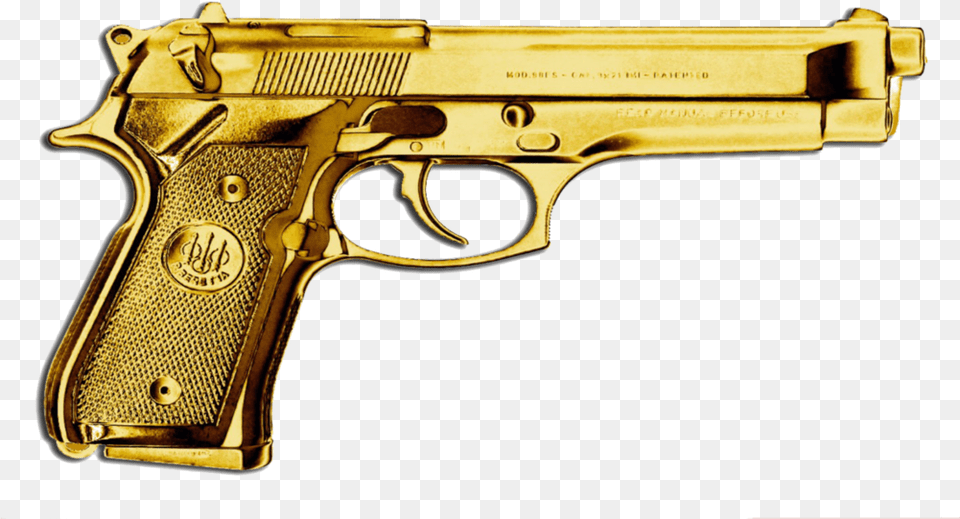 Gold Gun Psd Official Psds Gold Pistol, Firearm, Handgun, Weapon Png