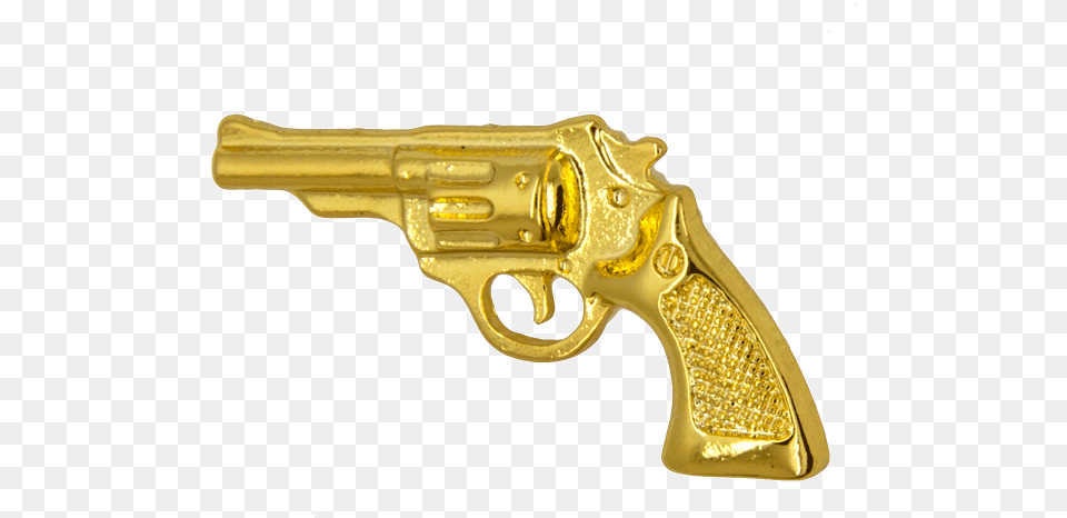 Gold Gun Transparent Background, Firearm, Handgun, Weapon Png Image