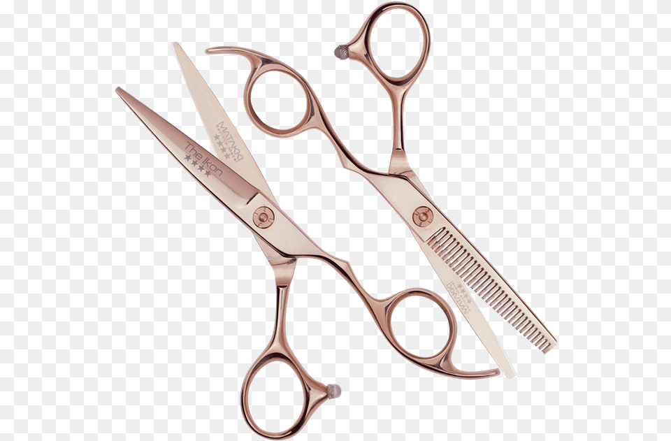 Gold Hair Scissors Scissors, Blade, Shears, Weapon Png Image