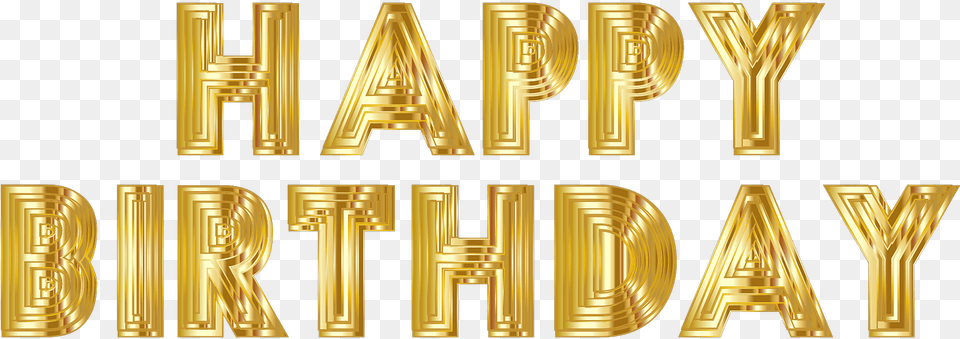 Gold Happy Birthday Treasure, Text Free Transparent Png