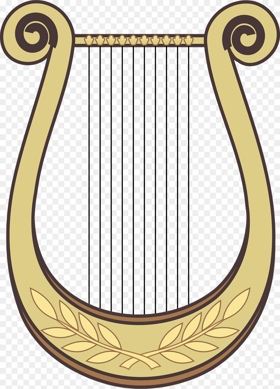 Gold Harp Clipart, Musical Instrument, Lyre Free Png