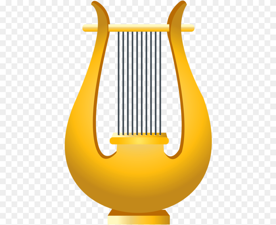 Gold Harp Clipart, Lyre, Musical Instrument Png Image