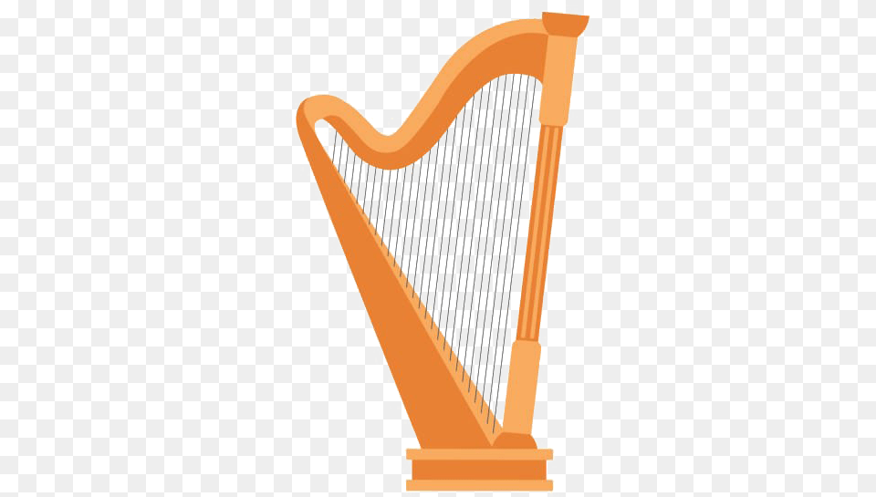 Gold Harp Harp, Musical Instrument, Smoke Pipe Free Png