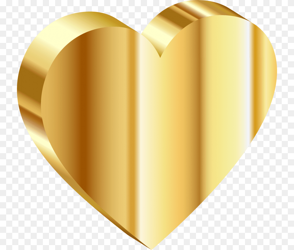 Gold Heart Free Png Download