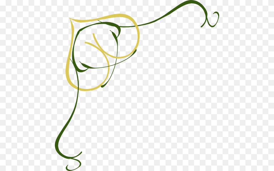 Gold Heart And Green Branches Svg Clip Arts, Art, Floral Design, Graphics, Pattern Free Png Download