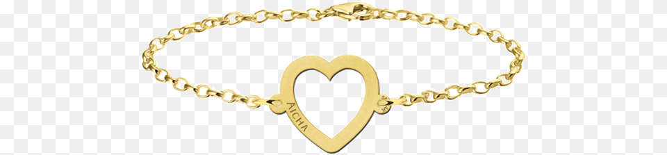 Gold Heart Bracelet Armbandje 14 Krt Goud Cirkel Hartje, Accessories, Jewelry, Necklace Free Transparent Png