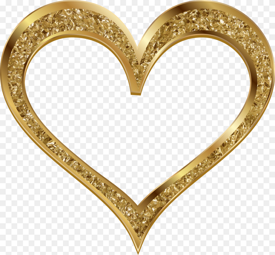 Gold Heart Clipart Free Png Download