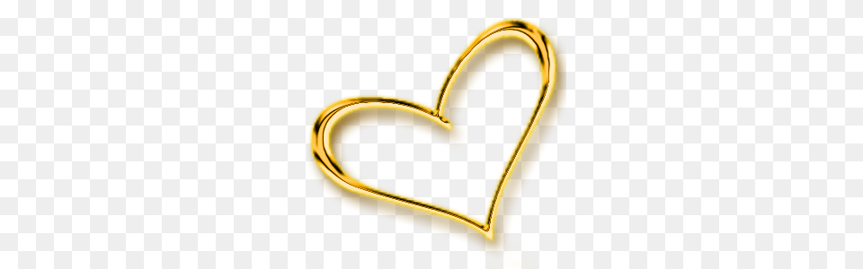 Gold Heart Clipart Group With Items, Smoke Pipe Png Image