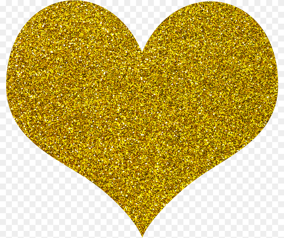 Gold Heart Gold Glitter Heart Transparent Free Png Download