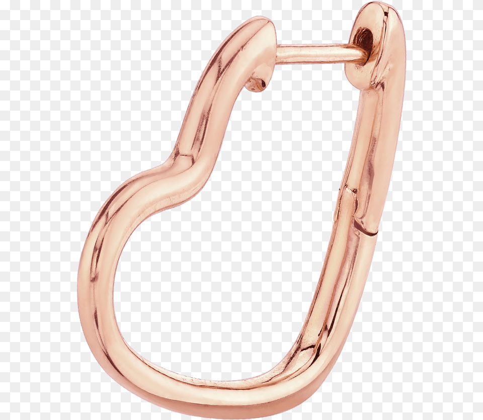 Gold Heart Hoop Earrings, Electronics, Hardware, Accessories Free Png Download