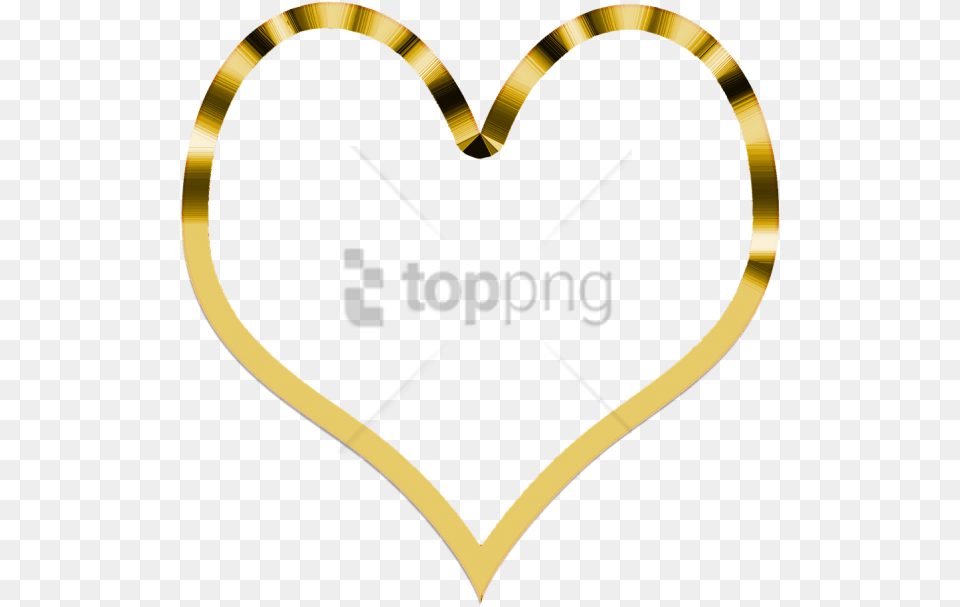 Gold Heart Icon Transparent Background, Bow, Weapon Png Image