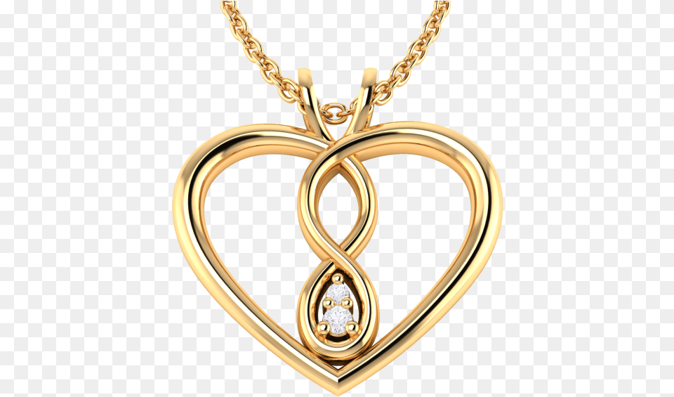 Gold Heart Infinity Necklace Pendants, Accessories, Pendant, Jewelry, Locket Free Png Download