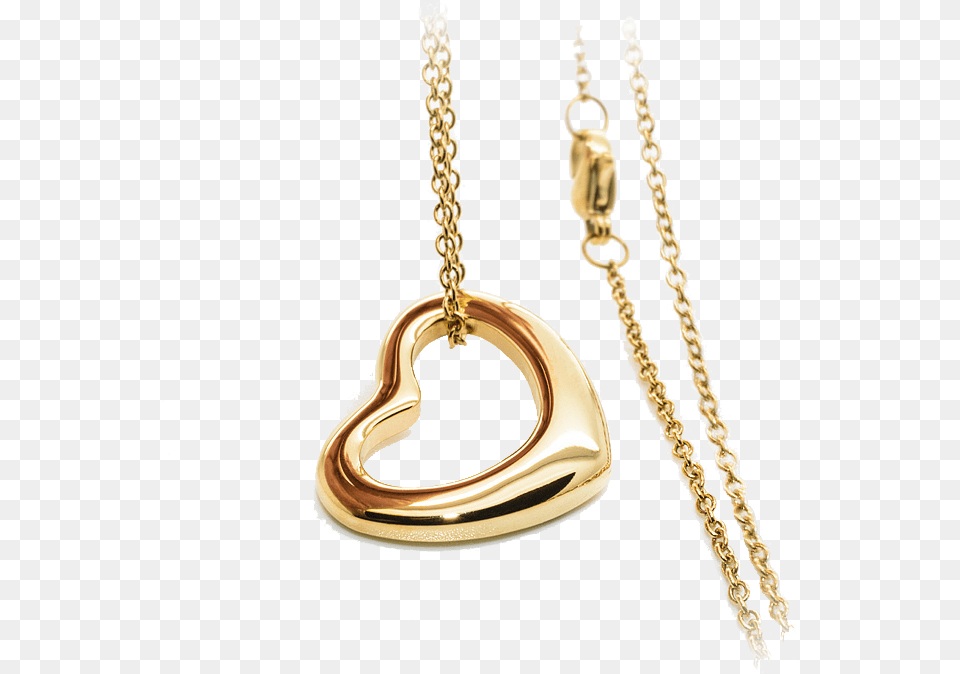 Gold Heart Pendant Chain, Accessories, Jewelry, Necklace, Earring Free Png Download