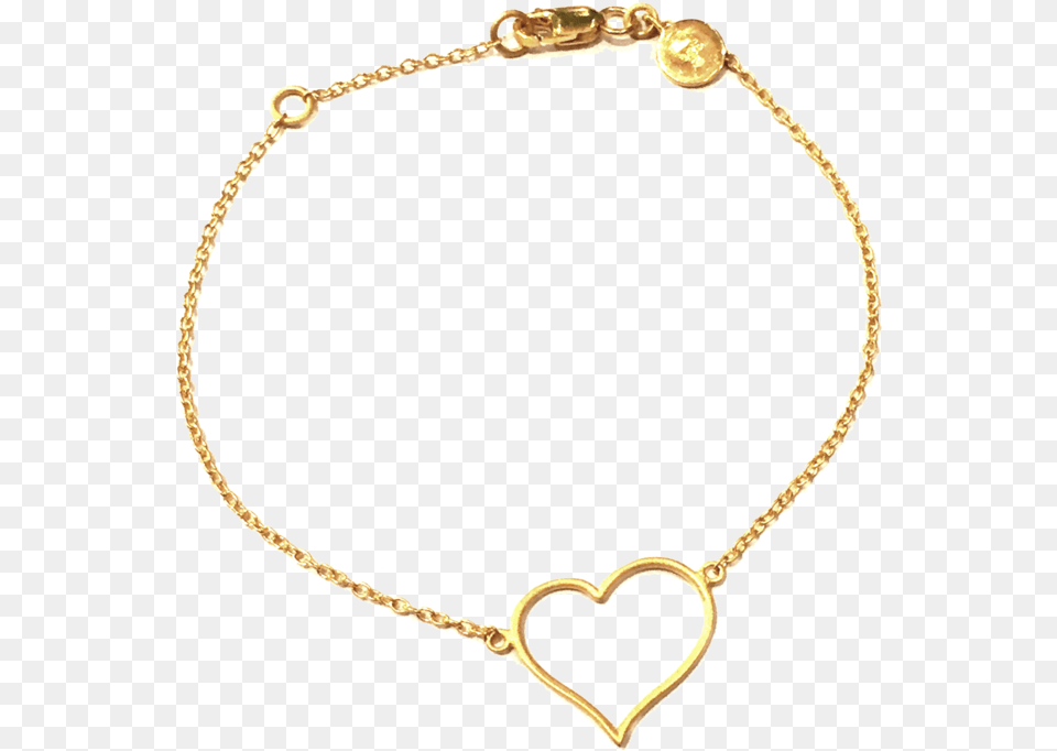 Gold Heart Shaped Love Bracelet Necklace, Accessories, Jewelry Free Transparent Png
