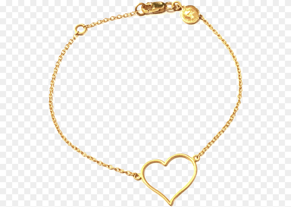 Gold Heart Shaped Love Bracelet Necklace, Accessories, Jewelry Png