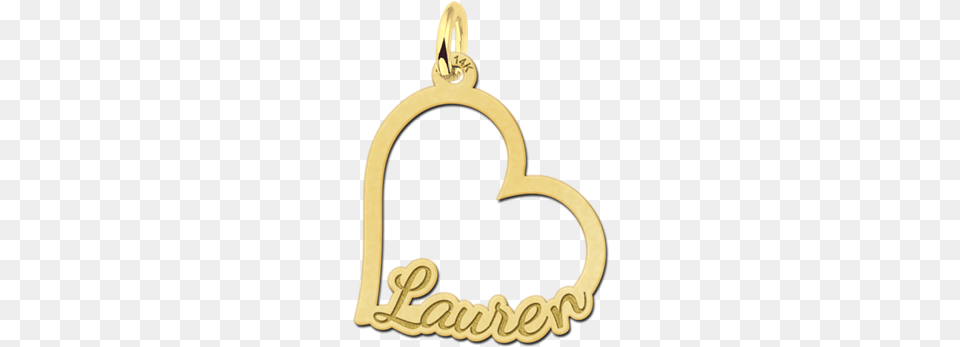 Gold Heart Shaped Name Pendant, Accessories, Earring, Jewelry Png
