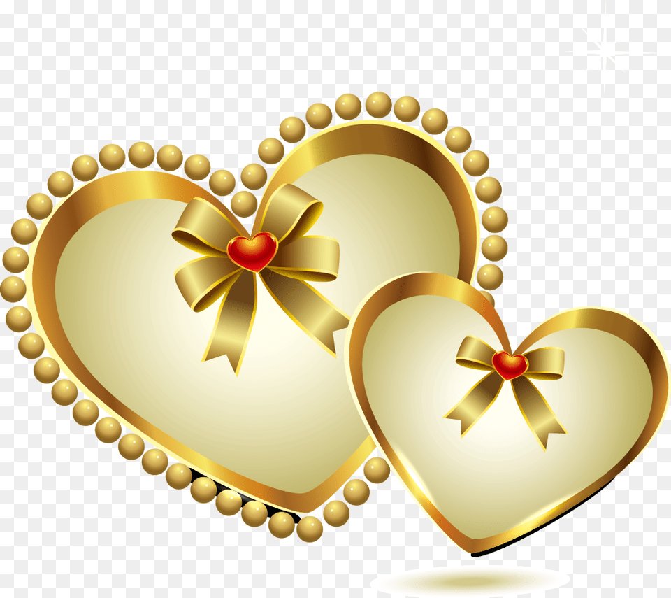 Gold Heart Shaped Pattern, Accessories, Jewelry, Chandelier, Lamp Png