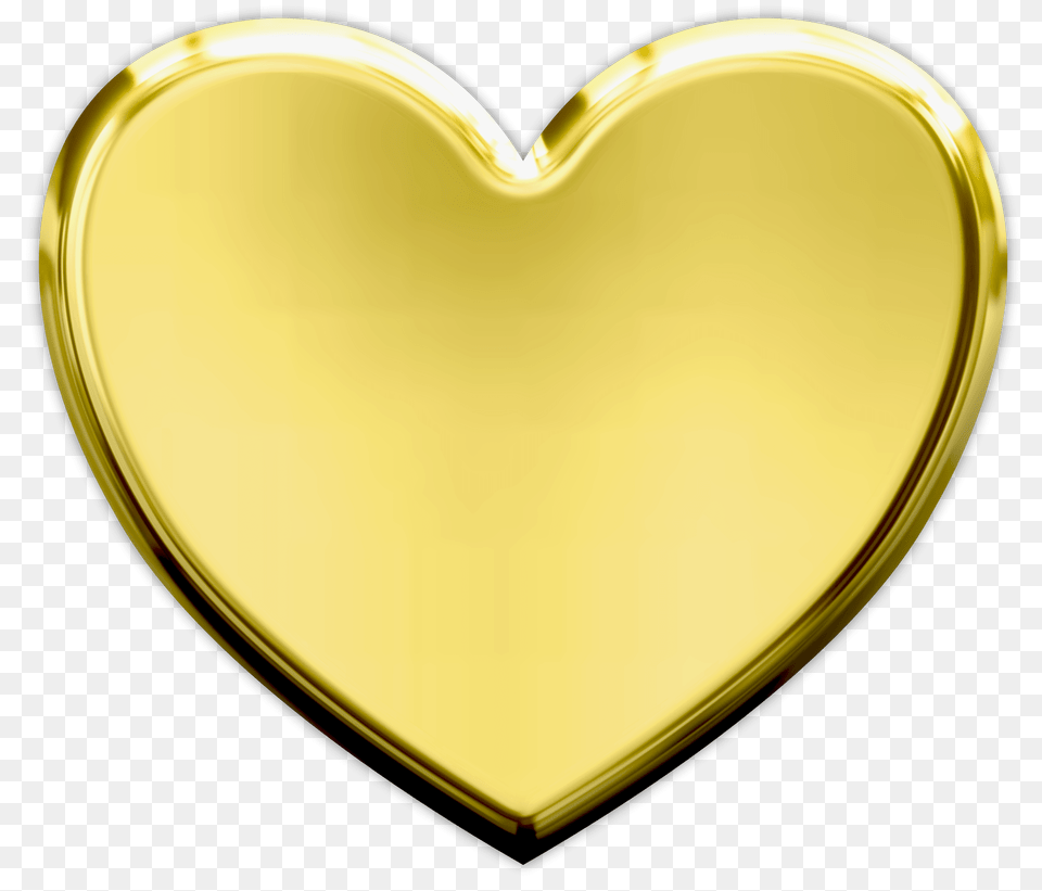 Gold Heart Transparent, Plate Png Image