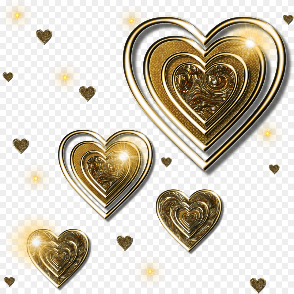 Gold Heart Transparent Gold Heart, Accessories, Jewelry, Locket, Pendant Free Png