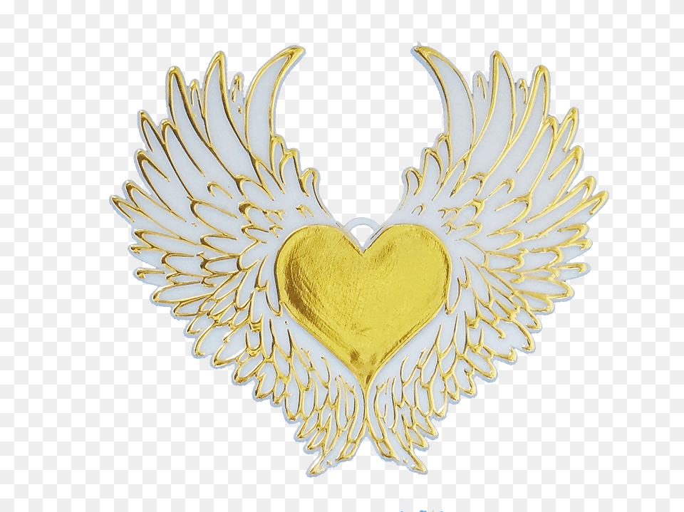 Gold Heart With Wings, Symbol, Accessories, Plant, Jewelry Free Png
