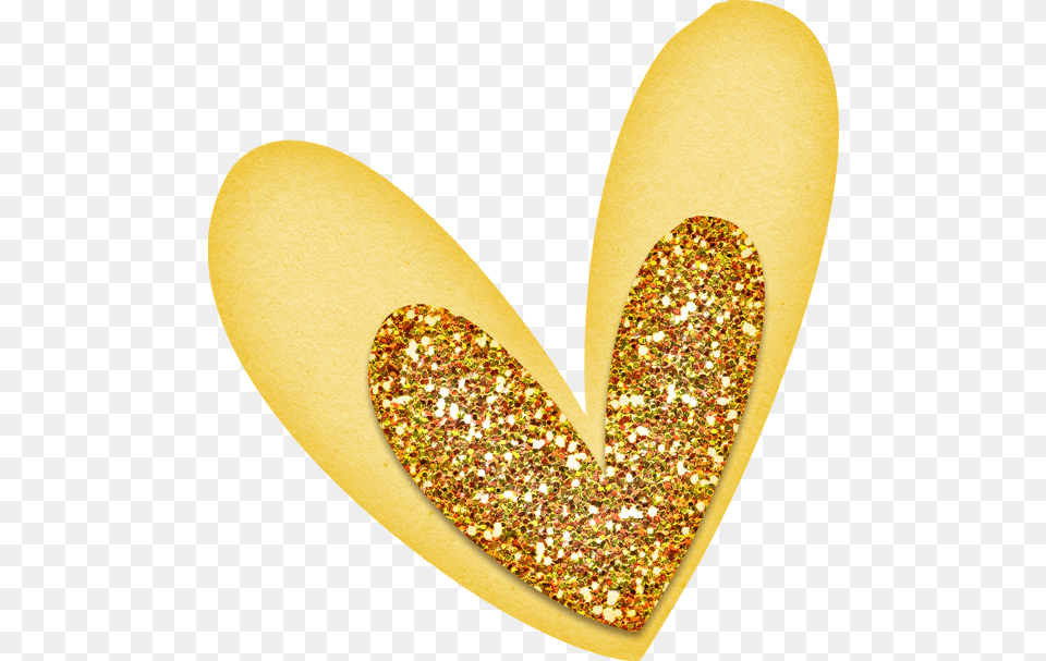 Gold Hearts Clipart, Glitter Free Transparent Png