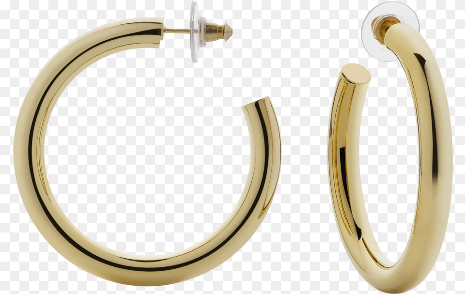 Gold Hoop Earring 6 Image Silver Hoop Earrings, Smoke Pipe, Handle Free Png