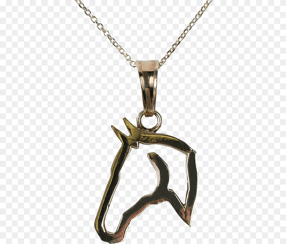 Gold Horsehead Silhouette Pendant Locket, Accessories, Jewelry, Necklace Free Transparent Png