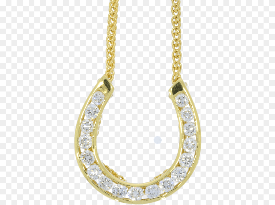 Gold Horseshoe Necklace, Accessories, Diamond, Gemstone, Jewelry Free Png