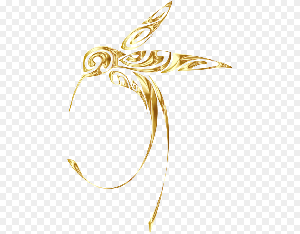 Gold Hummingbird, Accessories, Jewelry, Person Free Png Download