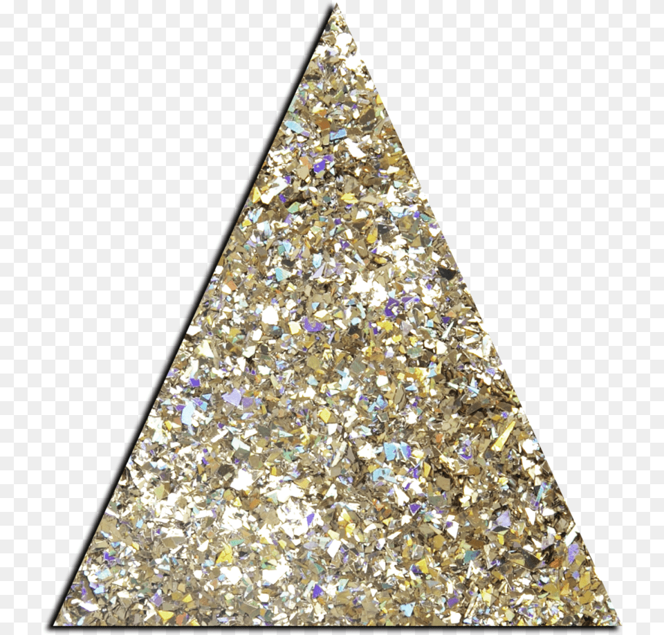 Gold Icicles Loose Glitter Dazzle Rocks Triangle Free Png Download