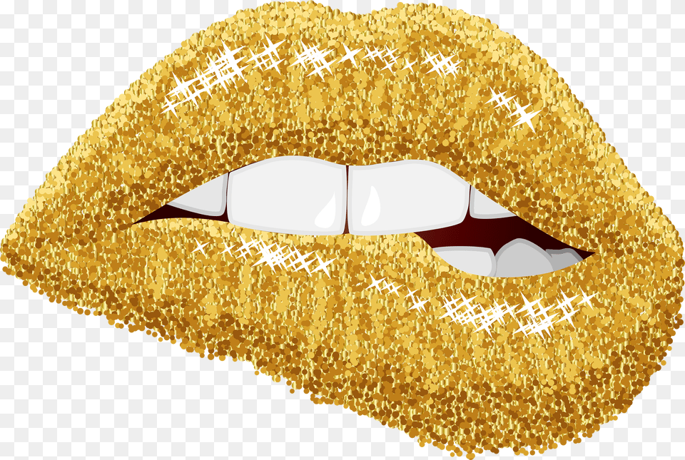 Gold Image Gold Lips Free Png