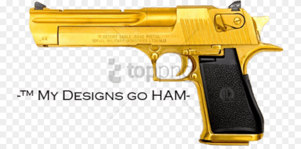 Gold Image With Baby Desert Eagle, Firearm, Gun, Handgun, Weapon Free Png