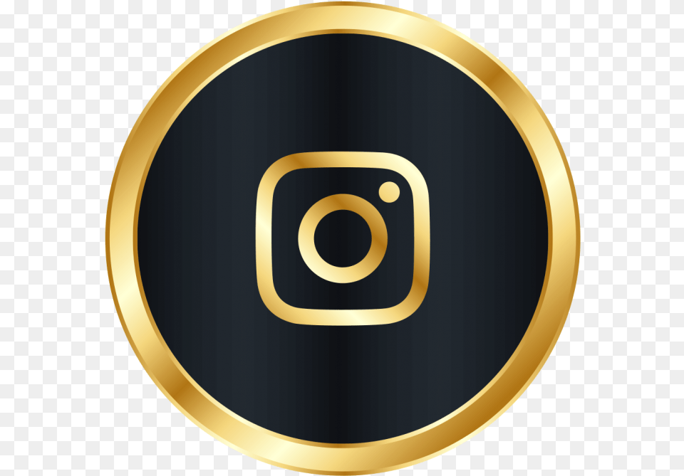Gold Instagram Logo Vertical, Disk Png