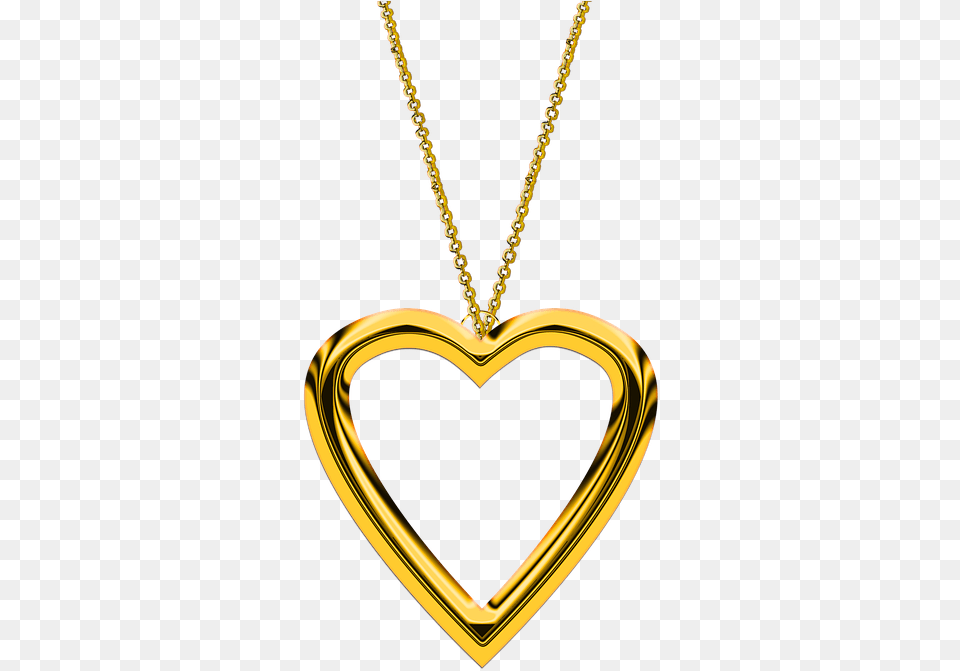 Gold Is A Softer Metal Which Makes It Great For Heart Pendant Gold, Accessories, Jewelry, Necklace Free Transparent Png