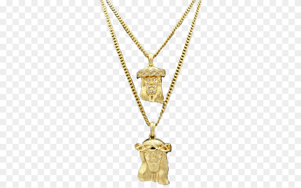 Gold Jesus Pendants Official Psds Gold Jesus Chain, Accessories, Jewelry, Necklace, Pendant Free Png