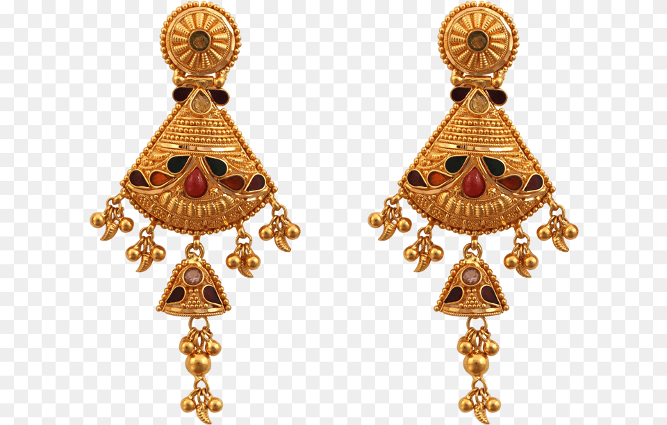Gold Jewellery Earrings Jewelry Ufafokuscom Jhumka, Accessories, Earring, Necklace Png Image